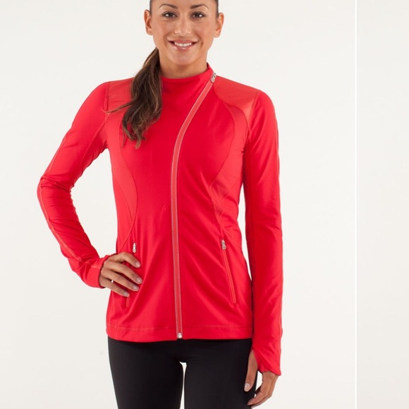 RARE Lululemon Women’s Run Track Time Jacket in Red Currant Size 6 - Picture 1 of 16